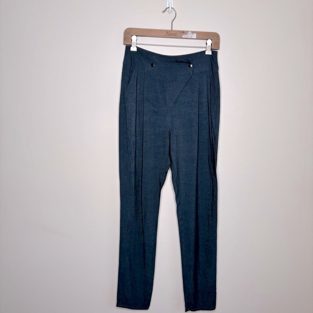 Adddress Grey Linen Trousers Small